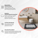 Miqna 2-tlg. rutschfestes Badteppich Set , waschbar (60x100 & 50x60 cm)