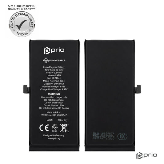 prio Diagnosefähiger Akku für iPhone 13 mini