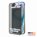 Prio 3D Anti-Spy Panzerglas für iPhone 15 Plus (6,7 Zoll) schwarz