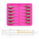 5-ml-Glasspritze mit Luer-Anschluss und 12 Nadeln