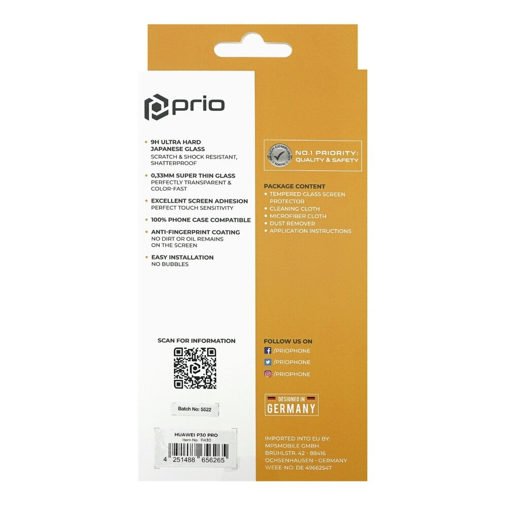 prio 3D screen protector glass for Huawei P30 Pro/P30 Pro New Edition black