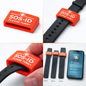 SOS-ID-Armbandschlaufe. Innovativ und angenehm zu tragen. Verrotten