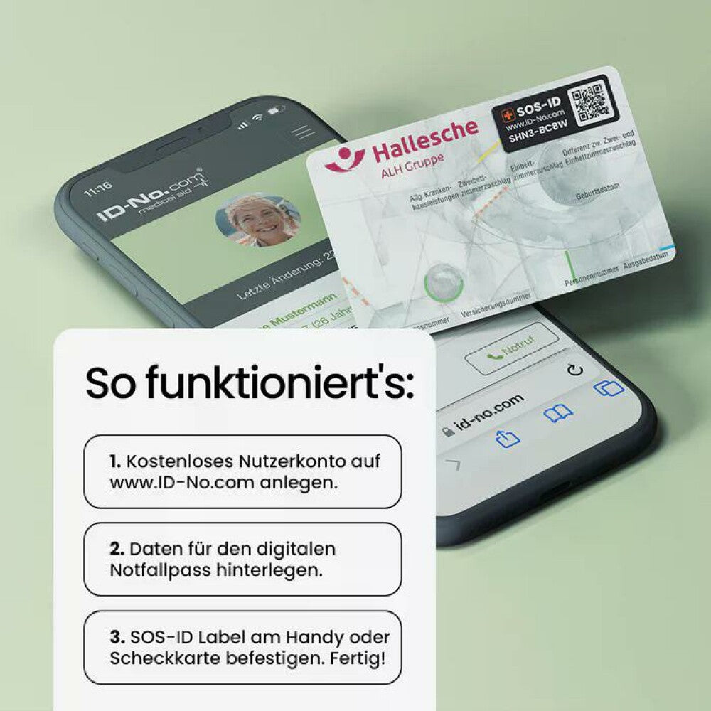 SOS-ID Klebeetikett