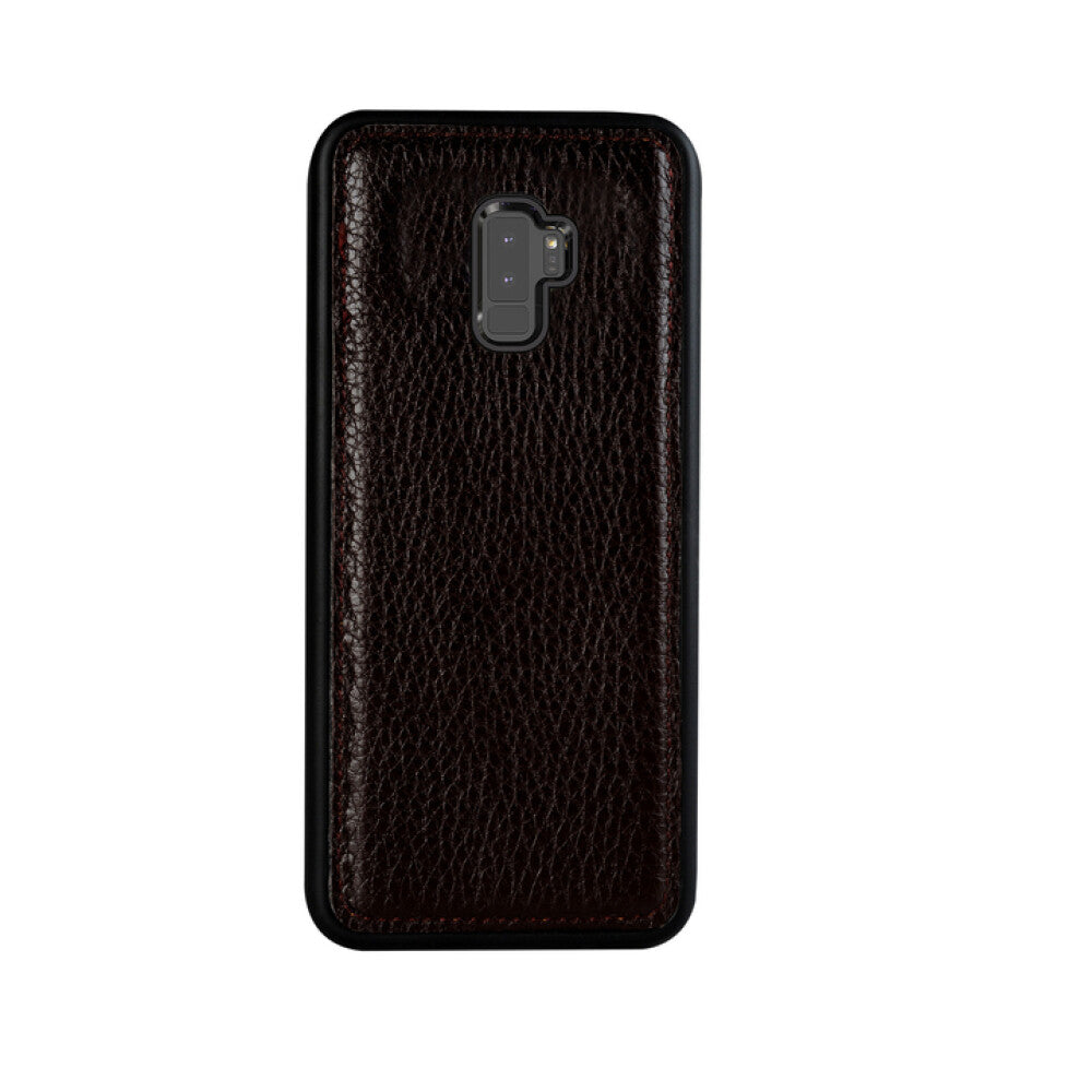 Genuine leather protective case for Samsung Galaxy S9 Plus bred claret red