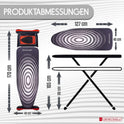 Ironing board, iron rest, ironing board cover 46x127cm, height 80-105cm, black