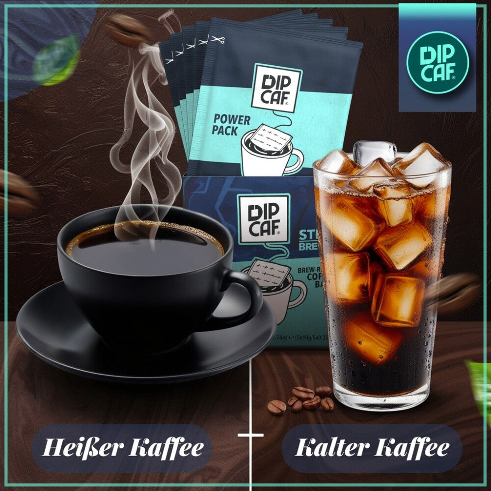 Dipcaf® Power Kaffeebeutel 20 Stück | Intensiver Filterkaffee – 50g Geschenkset
