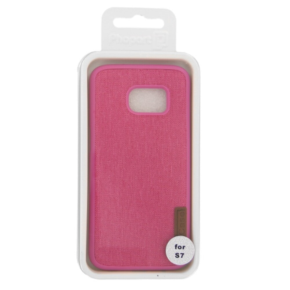 Silicone Case Textile for Samsung S7 pink