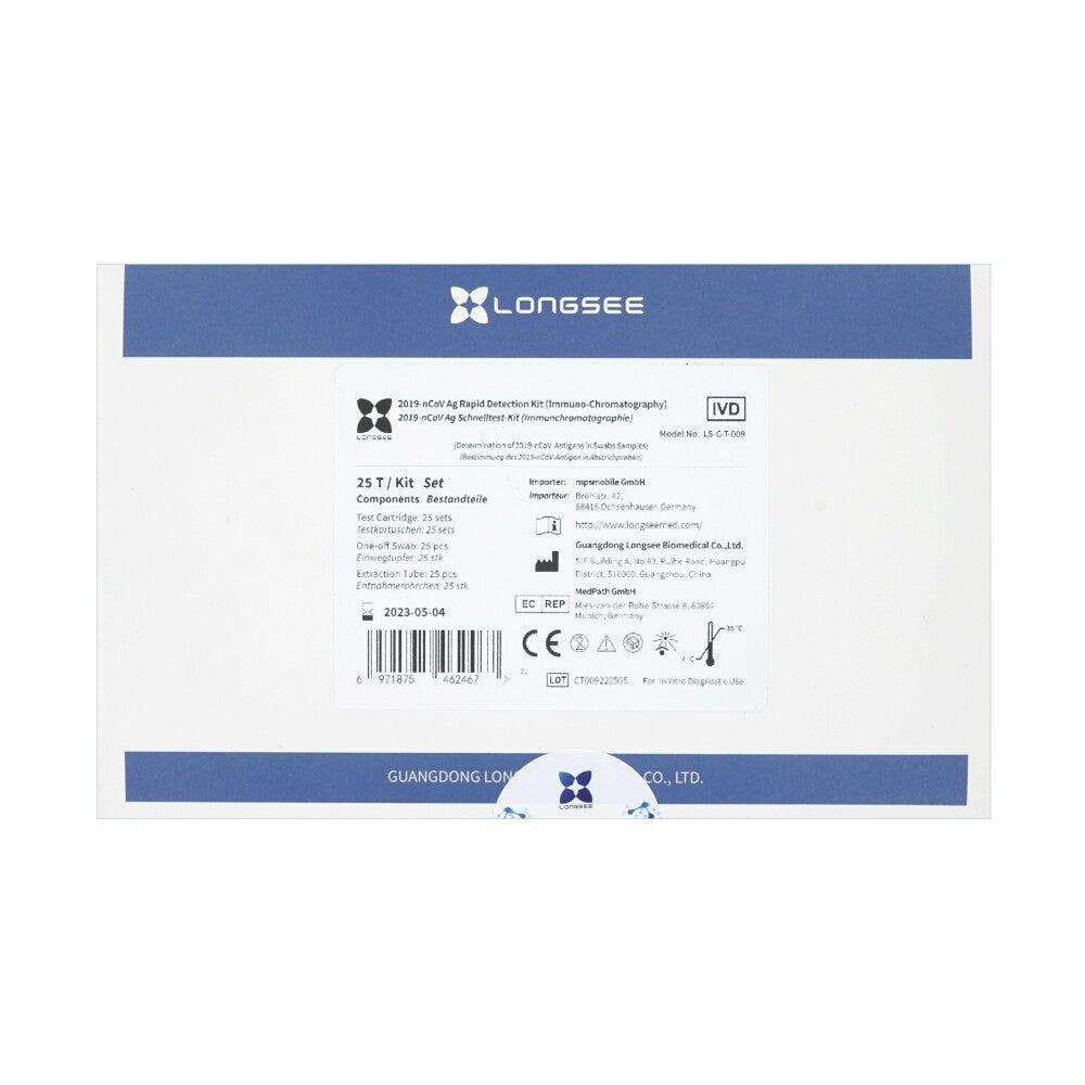 25x Longsee Antigen Test Kit Professional AT731/21 (prefilled)