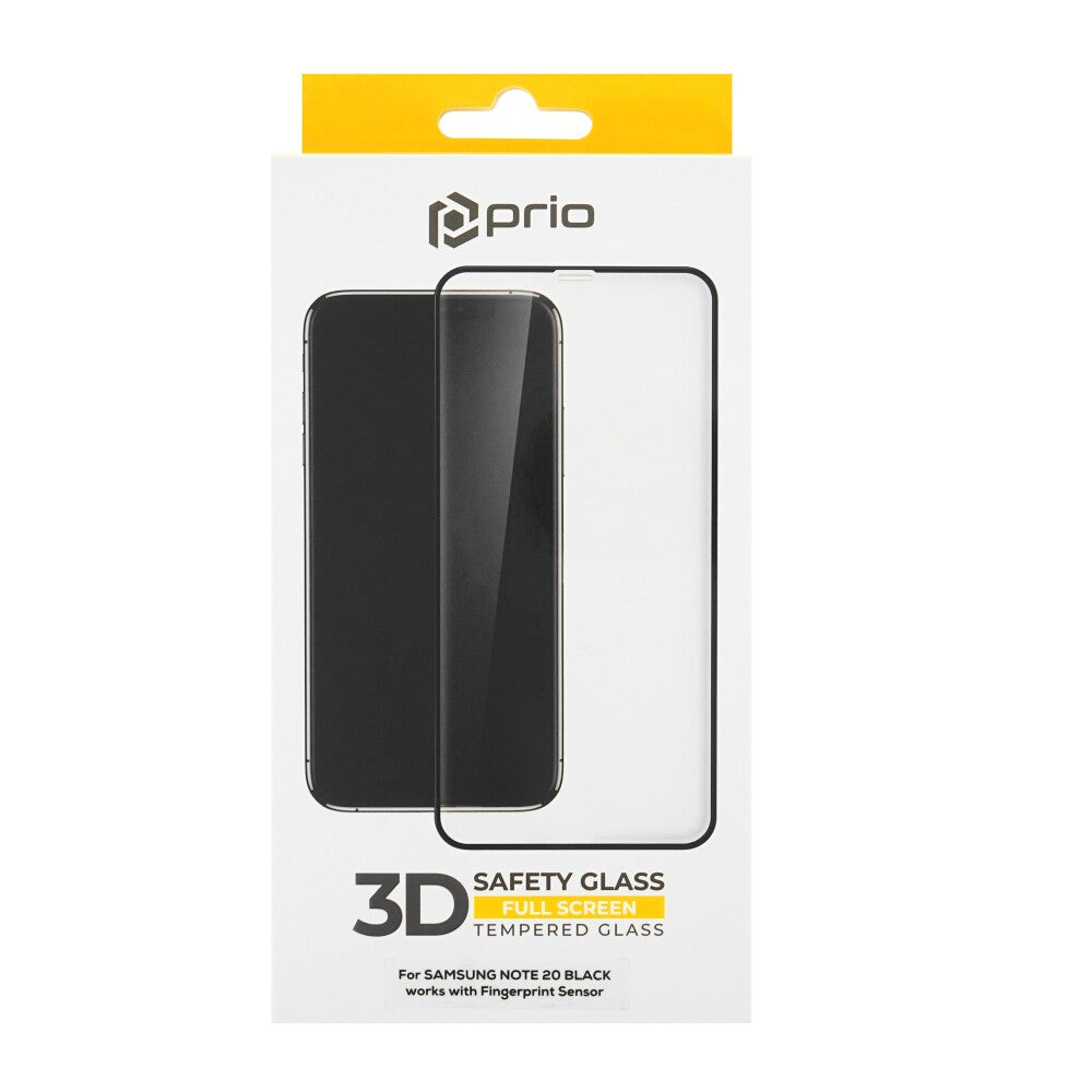 prio 3D screen protector glass for Samsung Note20 black