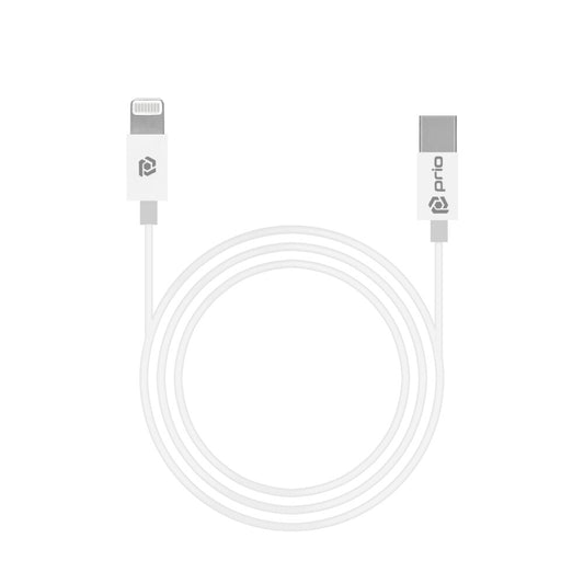 prio Charge&Sync USB C zu Lightning Kabel Mfi zertifiziert 1m weiß