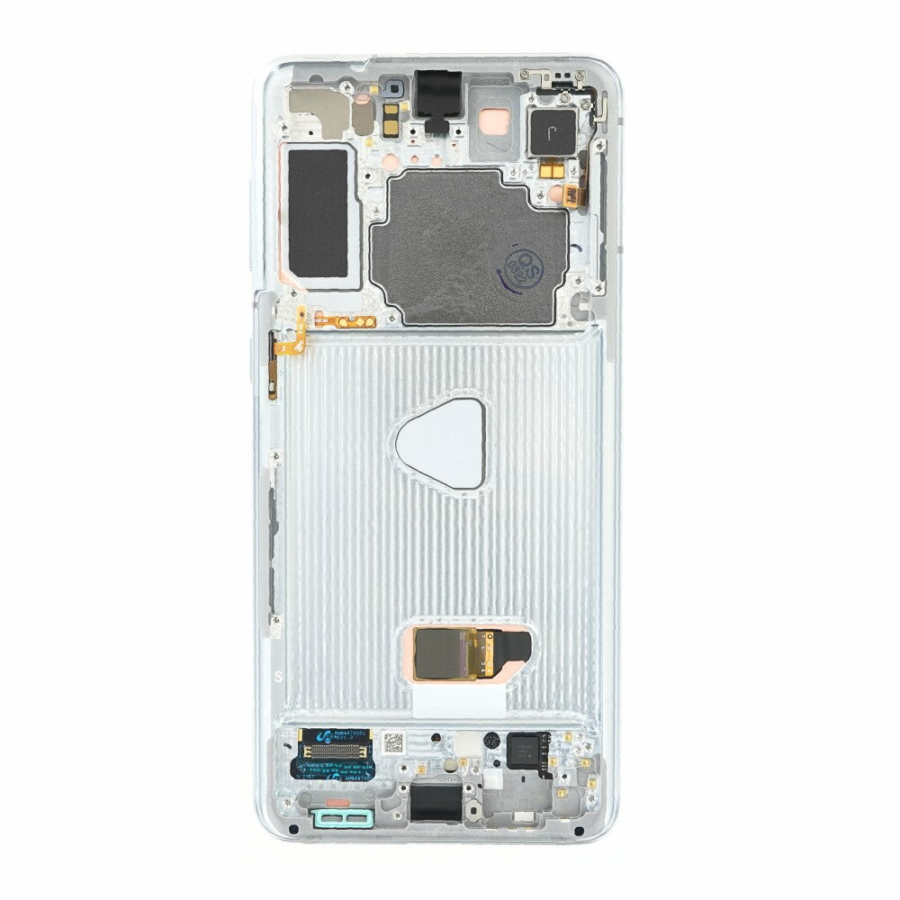 Samsung Display-Einheit + Rahmen (ohne Kamera) für Galaxy S21+ 5G Silber GH82-27267C