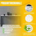 MMX METAL Schreibtisch aus Metall, Hellgrau farbene Platte und schwarzes Gestell, Computertisch, einfache Montage, 140 x 70 x 73