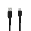 prio high-speed charging and sync USB C to USB A cable 3A 1.2m black