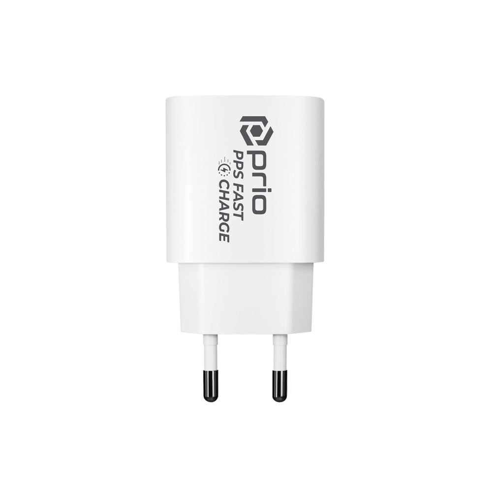 Prio Fast Charger 20W PD (USB C) + QC 3.0 (USB A) white