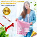 LINDA Flügelwäschetrockner | Klappbar, 20m Trockenlänge, mit Sockenhalter
