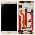 Display für Huawei P9 LCD + Rahmen Gold Bildschirm Touch Ersatz