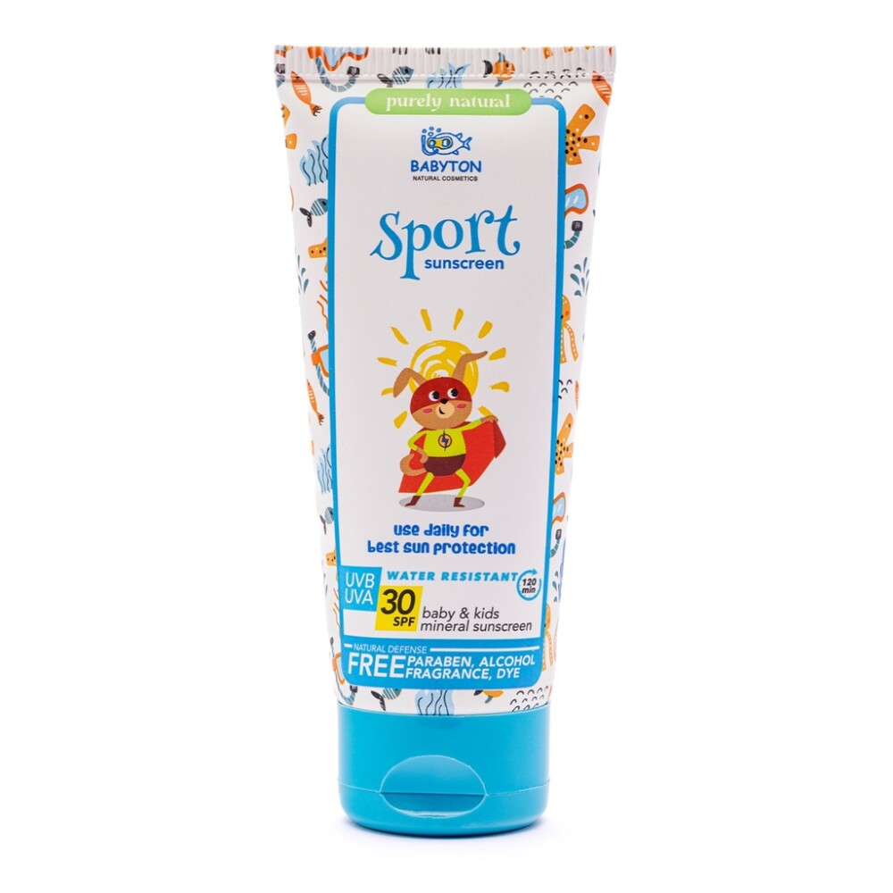 Babyton Mineralische Sport-Sonnencreme für Babys und Kinder LSF 30 100 ml