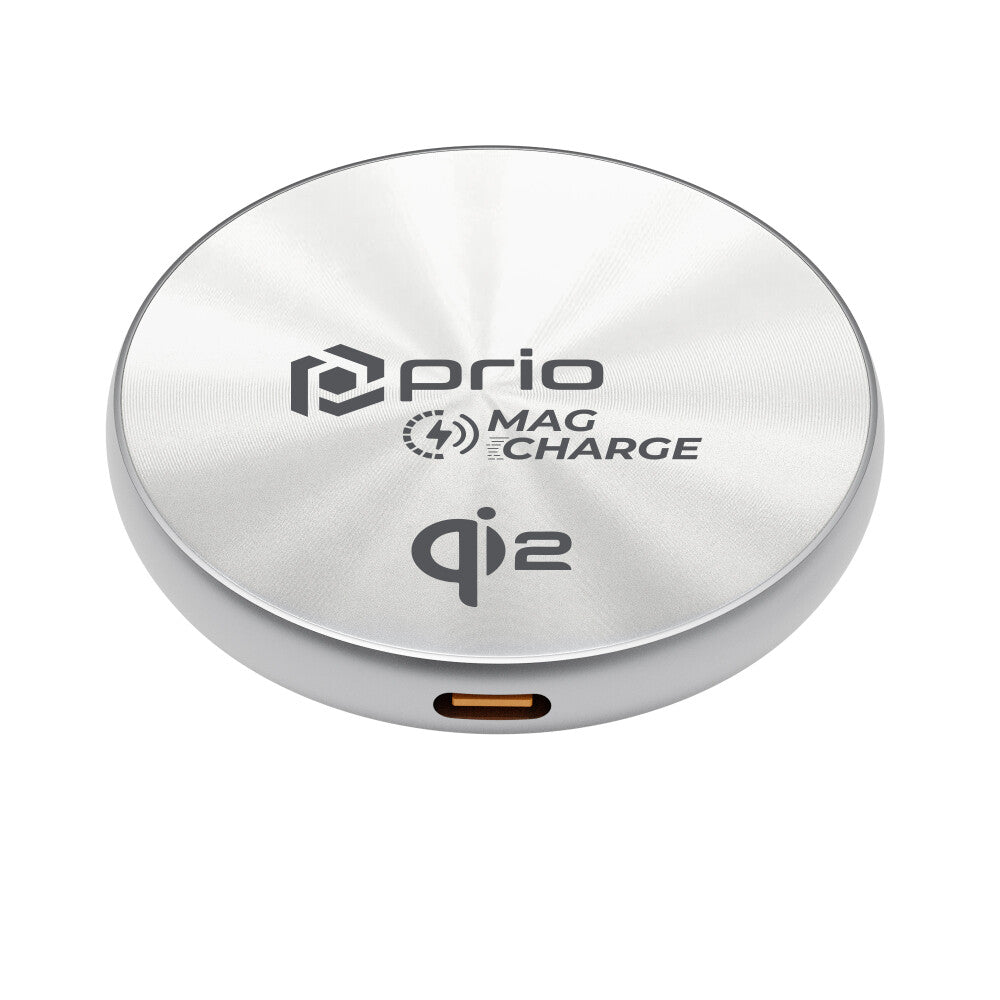 prio Magnetic Wireless Charger MAG (USB C) silver