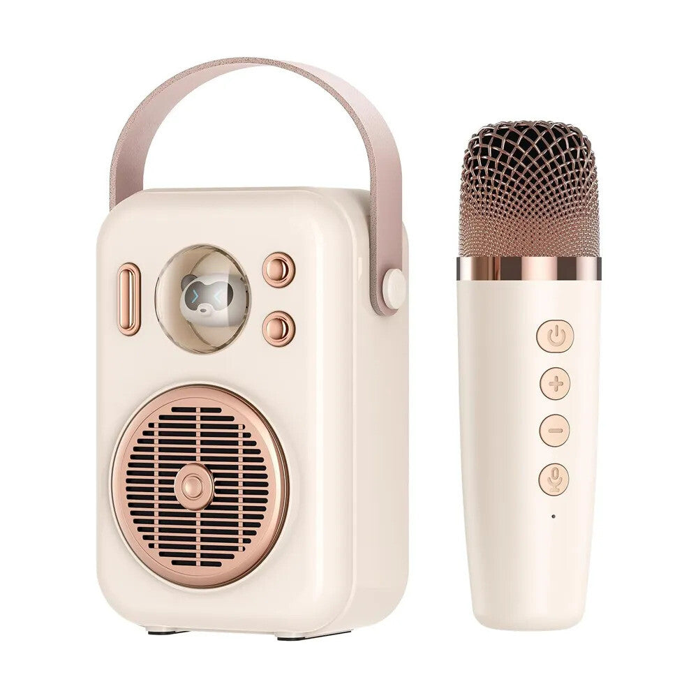 Original SoundPEATS Kabellose Bluetooth Hi-Sing Karaoke-Set Beige Mit Mikrofon