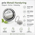 prio Metall Handyring glänzend-silber