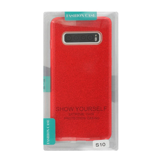 Silicone Protective Case Glitter for Samsung Galaxy S10 red