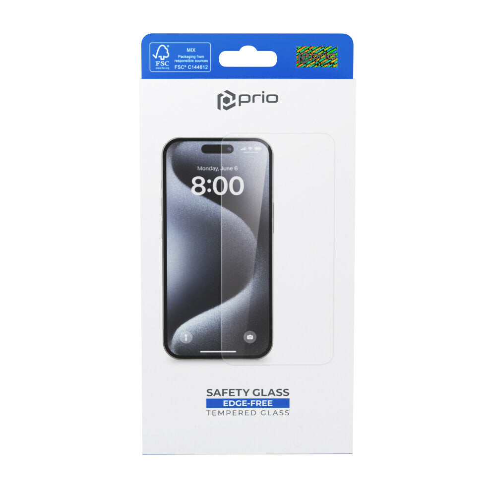 prio Tempered Glass Displayschutz für iPhone 16e klar