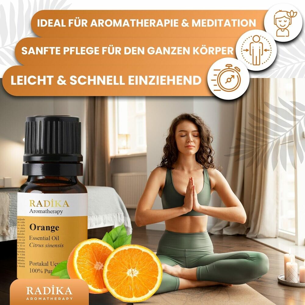 Orangenöl, ätherisches Öl, 100% Rein, BIO, natürlich, 10 ml