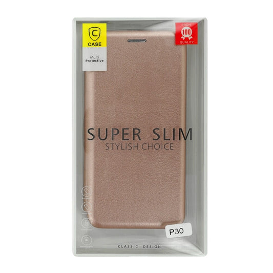 Flip protective case / case for Huawei P30 rose gold