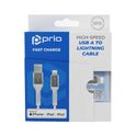 prio charging sync cable USB A to Lightning MFi-certified 2m white