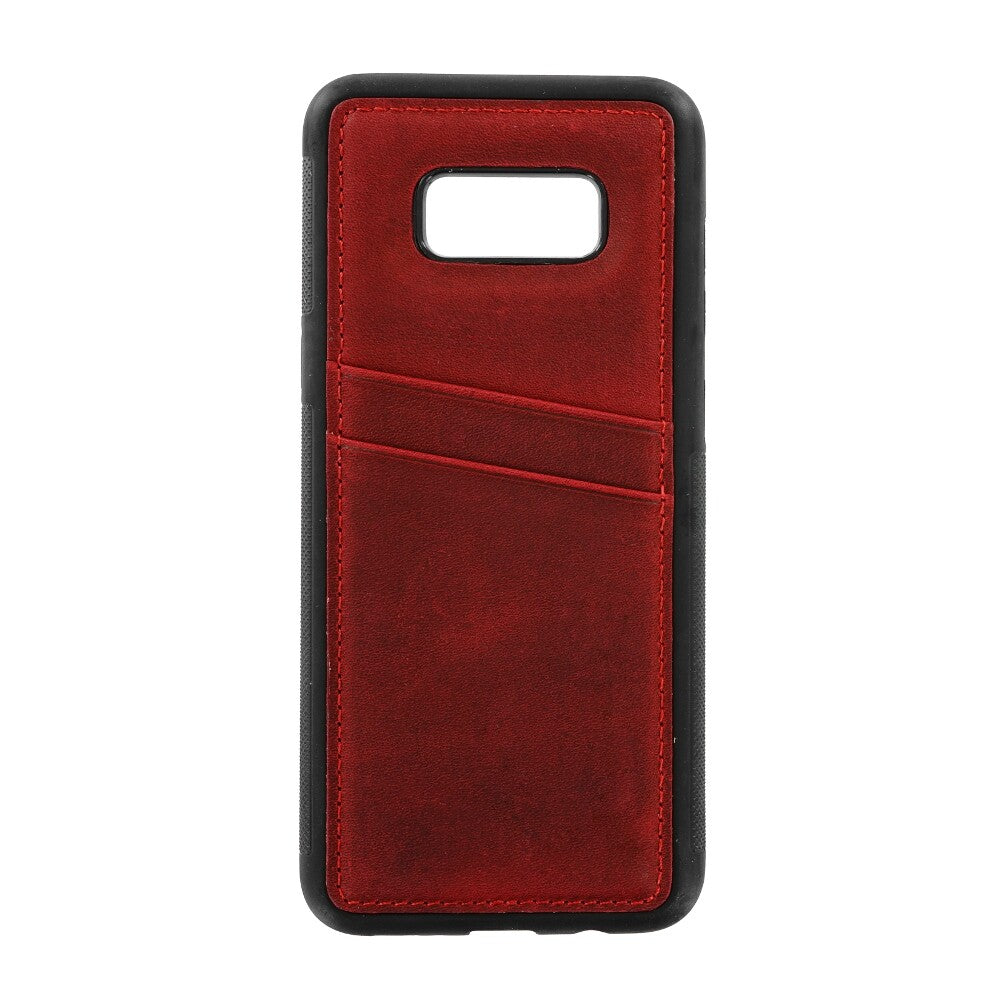 Genuine Leather Protective Case for Samsung Galaxy S8 Plus - vice red