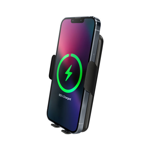 prio wireless car fast charger 15W (USB C) black