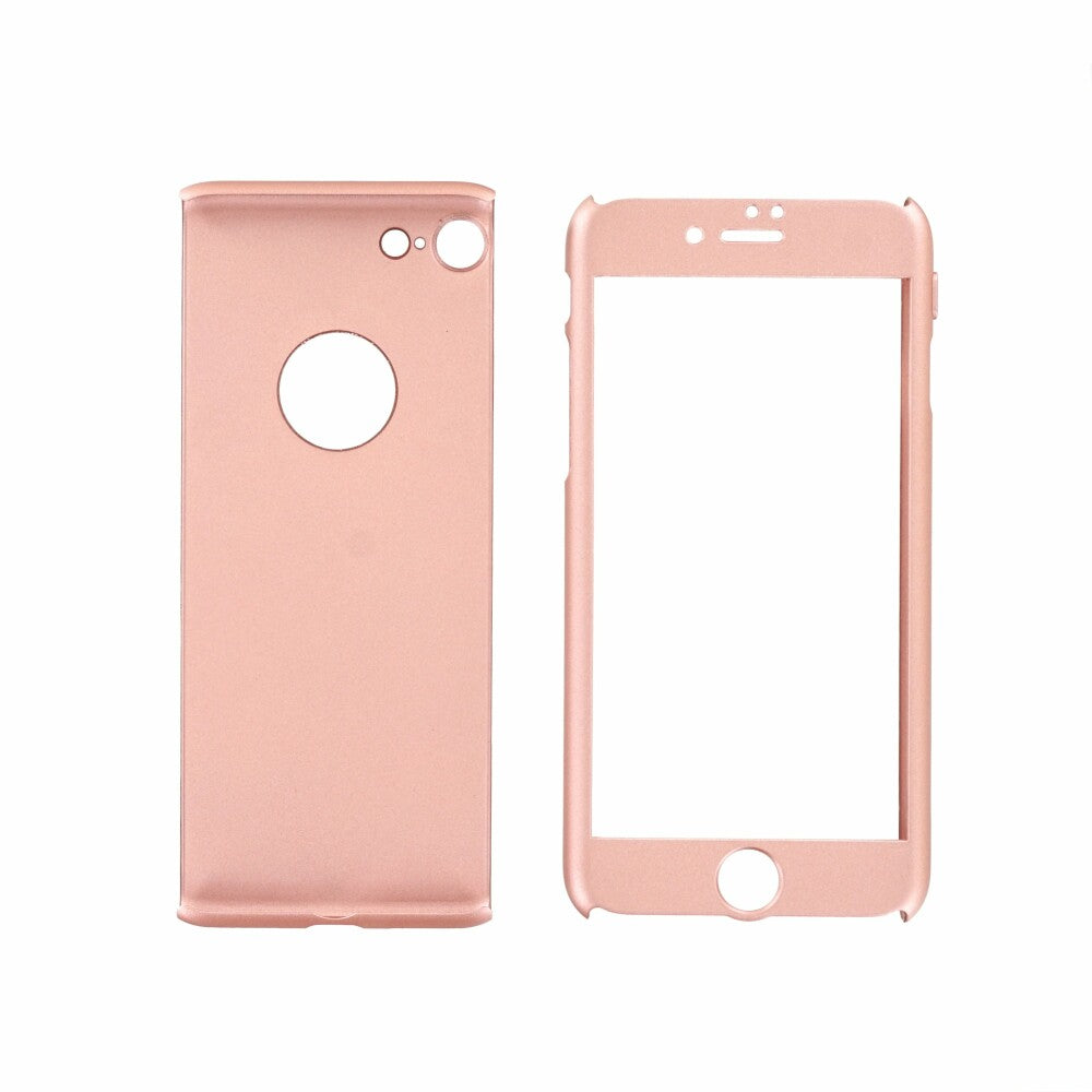 360 ° Hülle / Oberschale / Cover für iPhone 7 rose gold