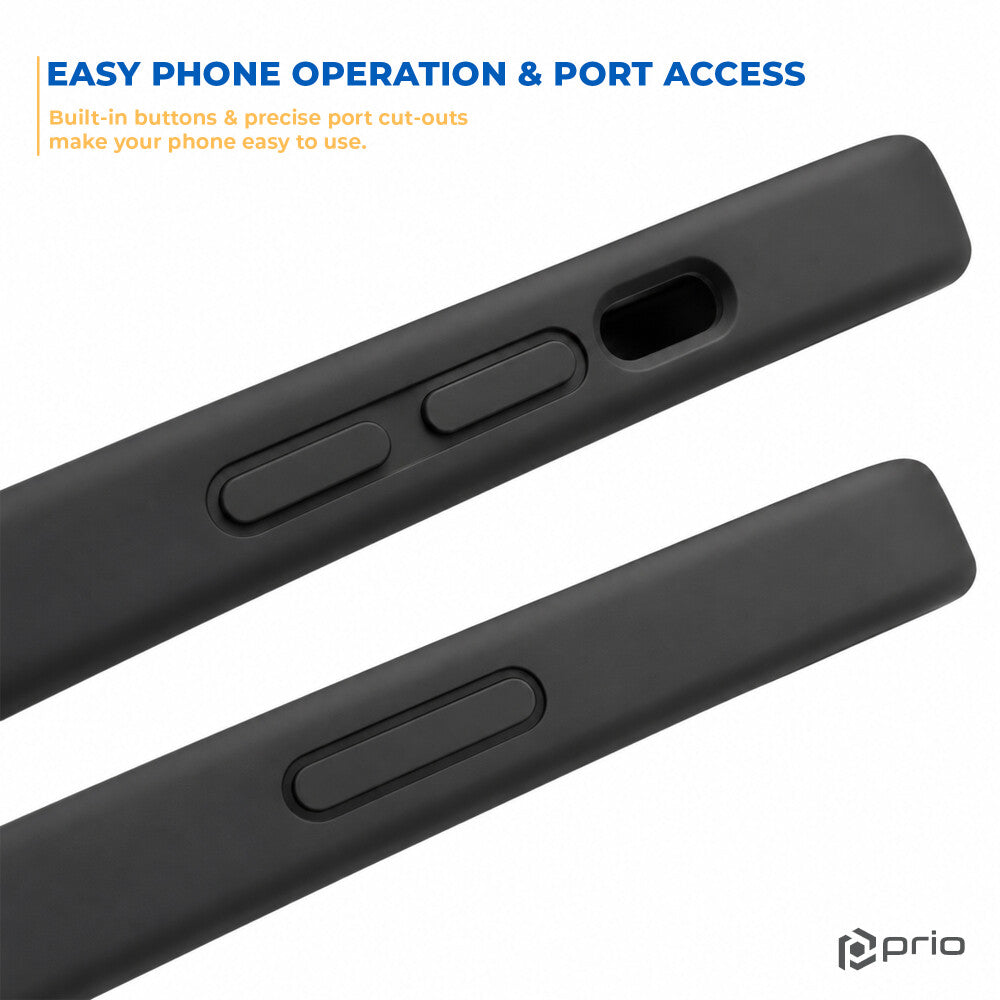 prio Silikonschutzhülle für iPhone 14 Plus schwarz