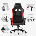 xDrive Gaming Stuhl für Profis, Ergonomischer Bürostuhl, 150 KG Tragfähigkeit