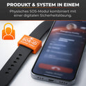 SOS-ID-Armbandschlaufe. Innovativ und angenehm zu tragen. Orange