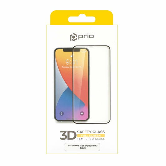 prio 3D screen protector glass for iPhone 14 /13/13 Pro black