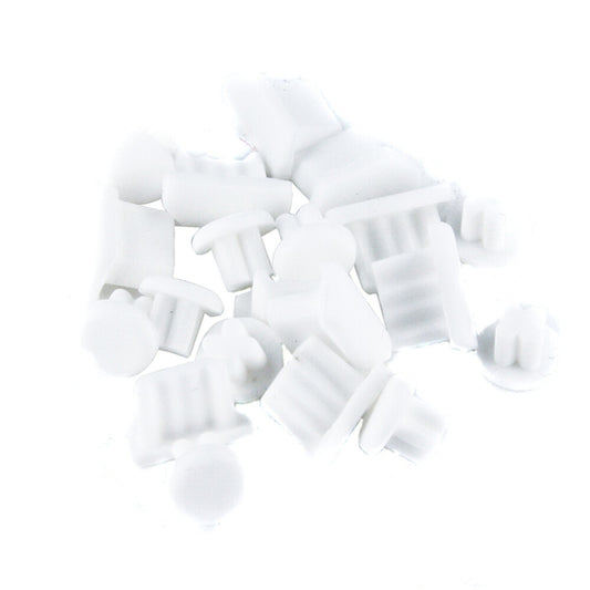 Trendy8 MicroUSB Dust Pin + Headphone Plug 10x white