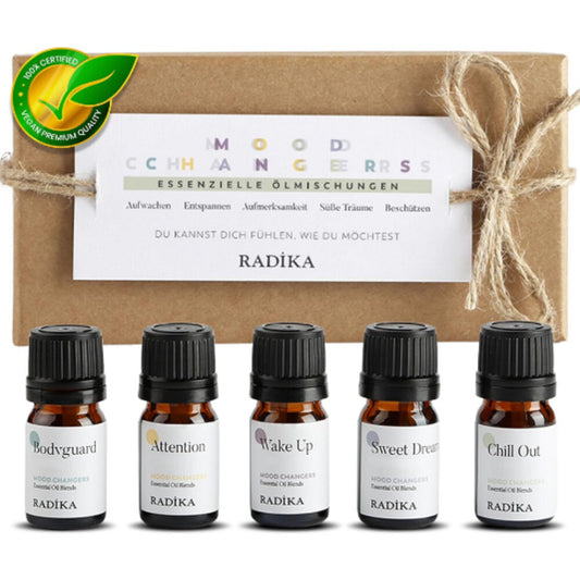 Ätherisches Öl-Set, 5 Stück in einem Paket, 100% Rein, BIO, natürlich 10 ml