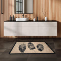 Miqna 2-tlg. rutschfestes Badteppich Set , waschbar (60x100 & 50x60 cm)