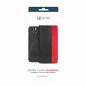 prio Book Case Fashion for iPhone 14 black-red