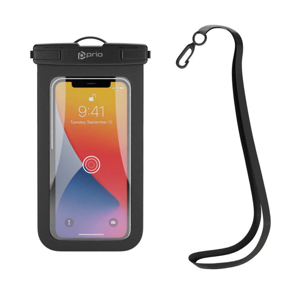 prio Waterproof Smartphone Case, Cell Phone Case Black