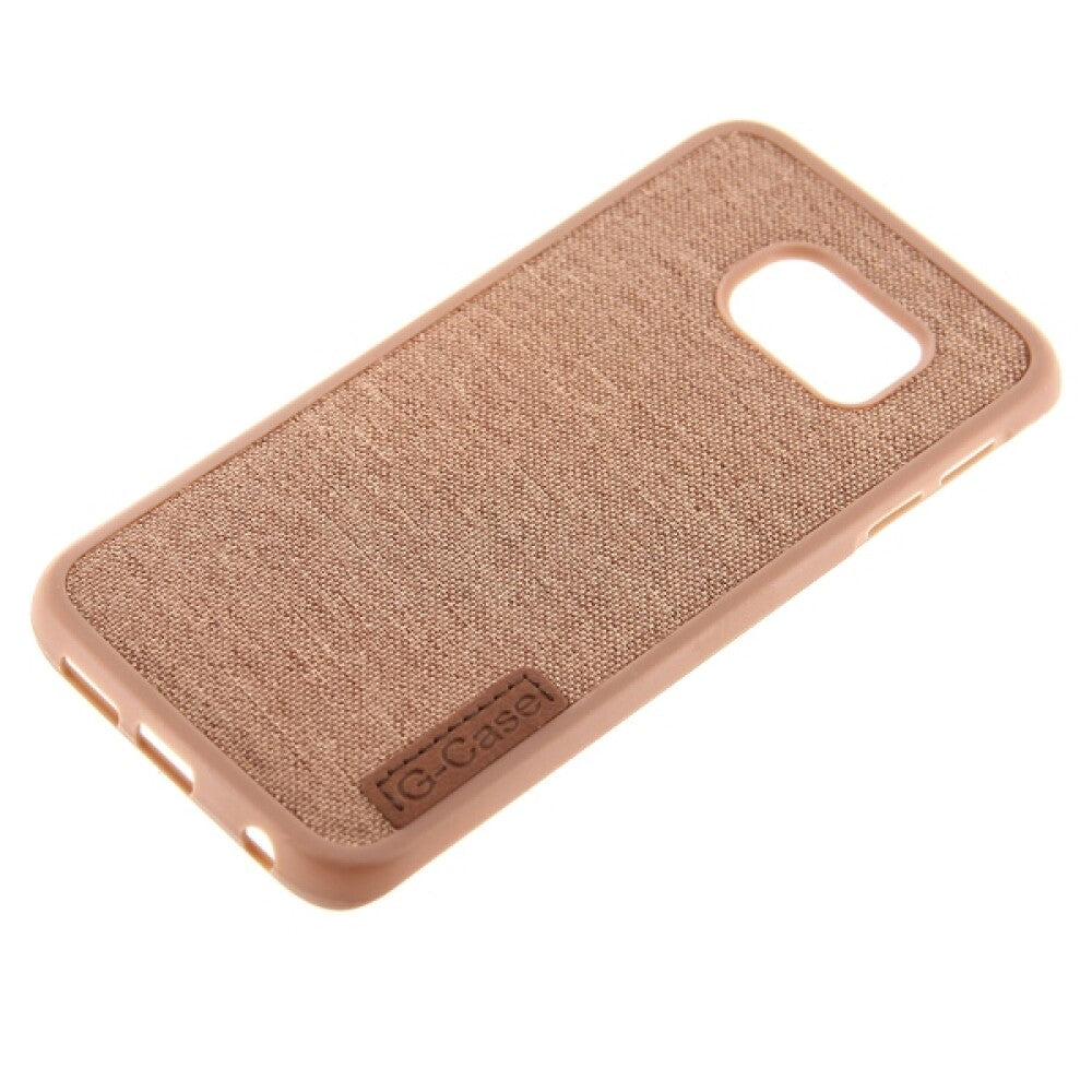 Silicone Case Textile for Samsung S6 Edge brown