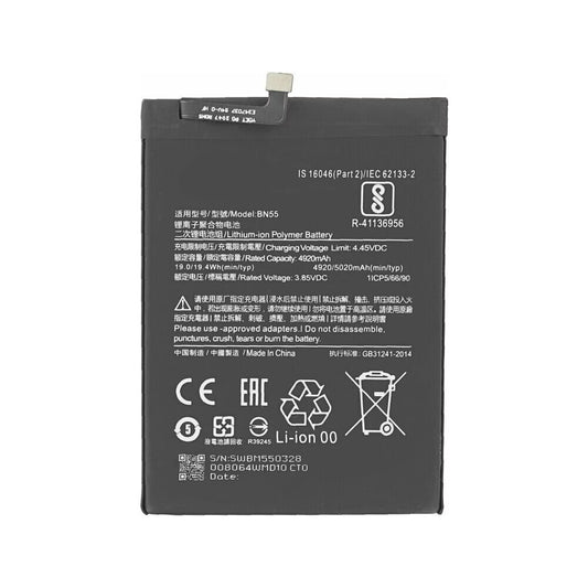 BN55 Akku für Redmi Note 9S wie Original 4500mAh Batterie Accu Ersatzakku