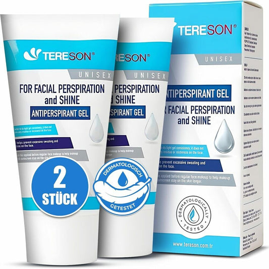 Tereson Antitranspirant Gel, Bei Schwitzen im Gesicht, 50 ml x2