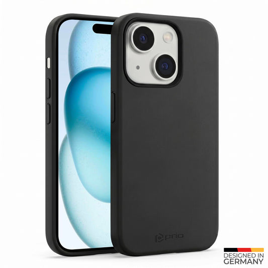 prio Silikonschutzhülle für iPhone 15 (6,1 Zoll) schwarz