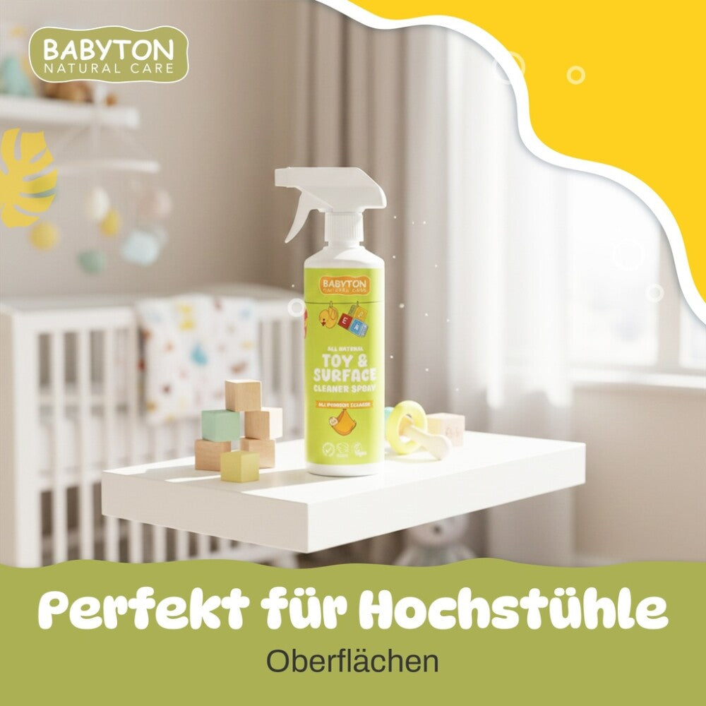 Babyton Spielzeug- und Oberflächenreiniger, natürliches Spray, 500 ml