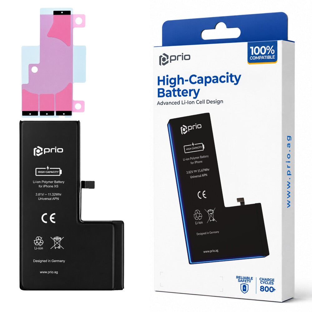 prio Hochleistungsakku für iPhone Xs (2970 mAh) - Universal APN -