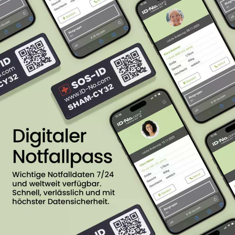 SOS-ID Klebeetikett