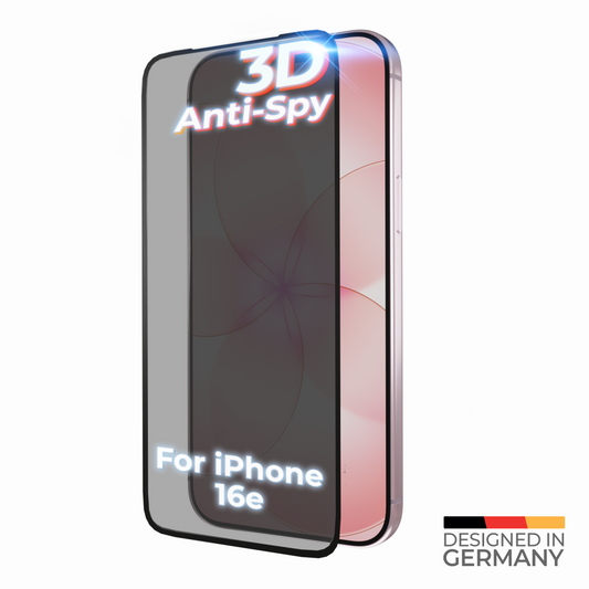 prio 3D Anti-Spy Tempered Glass für iPhone 16e schwarz