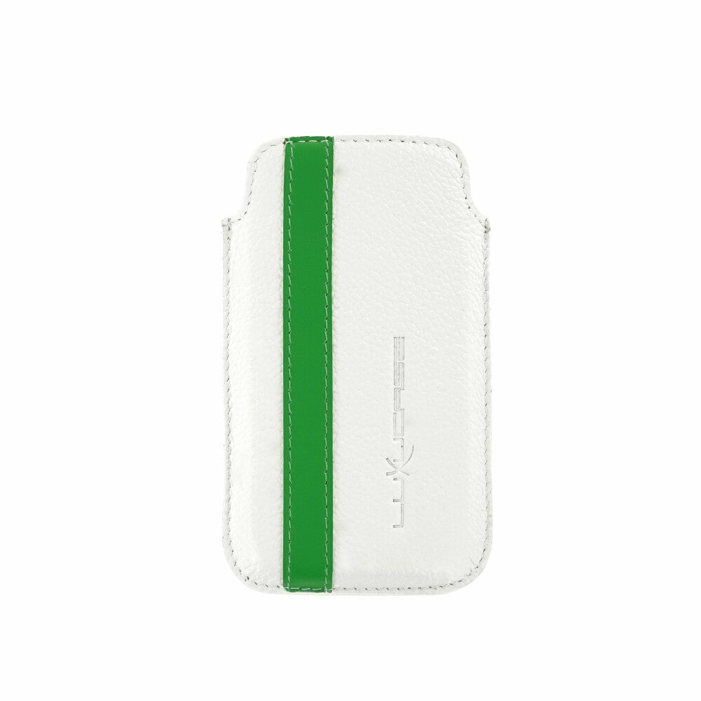 Case Size M white with green stripe for iPhone 4/4s